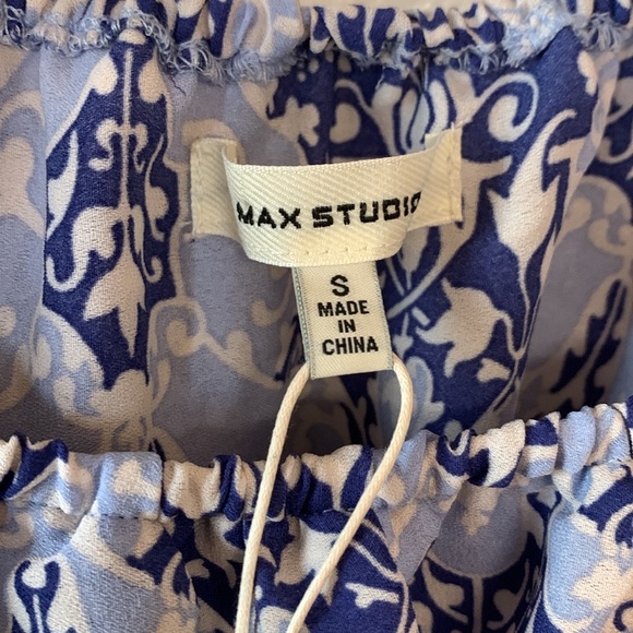 Max Studio Blue White Floral Print Dress Size S NWT - Picture 2 of 14